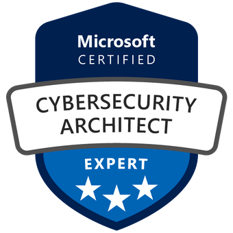 Microsoft Certification badge Microsoft Cybersecurity Architect Certification